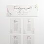 Wildflowers Vellum Wedding Table Plan Cards, thumbnail 2 of 4