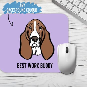 Basset Hound Face Mouse Pad, 2 of 4