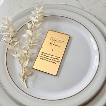 Maid Of Honour Gold Silver Wedding Place Setting, 5 of 6