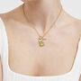 Gold Lucky Clover And Pearl Toggle Necklace, thumbnail 2 of 8