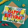 Happy Birthday Lemon Floral Birthday Card, thumbnail 2 of 5