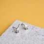 Sterling Silver Giraffe Stud Earrings, thumbnail 3 of 6