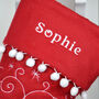 Personalised Reindeer Christmas Stocking With Pom Pom, thumbnail 2 of 5