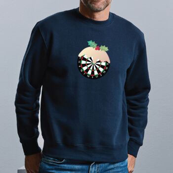 Personalised Christmas Pudding Darts Jumper, 2 of 8