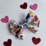 Multi Coloured Valentines Heart Dog Bow Tie, thumbnail 1 of 2