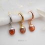 Sunstone Hoop Earrings, thumbnail 4 of 11