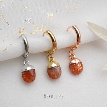 Sunstone Hoop Earrings, 4 of 11