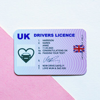 Personalised Driving Licence Wallet Insert, 5 of 5