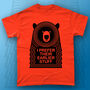 Funny Muso Bear Music Adult Men's T Shirt, thumbnail 3 of 7