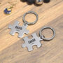 Personalised Two Piece Puzzle Keyring Name Design, thumbnail 1 of 4