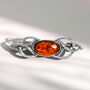 Baltic Amber Celtic Brooch, thumbnail 4 of 10