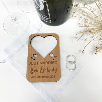 Personalised Just Married Wine Bottle Label, 12 of 12