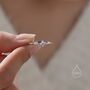 Pink Hydrangea Cz Flower Minimalist Ring, thumbnail 4 of 10