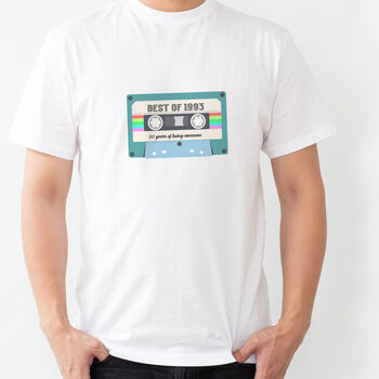 30th Birthday Retro Cassette Tshirt, 4 of 6