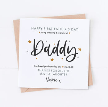 Wonderful Daddy 1st Father's Day Card, 2 of 4