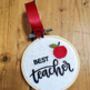 Best Teacher Embroidery Hoop Gift, thumbnail 1 of 2