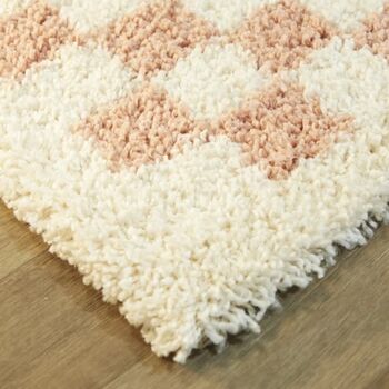 Neamiah Chequered Shag Area Rug, 4 of 6