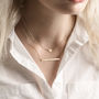 Personalised Heart And Skinny Bar Layering Necklace Set, thumbnail 4 of 5