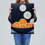 Citrus Circles Abstract Oranges Kitchen Wall Art Print, thumbnail 2 of 6