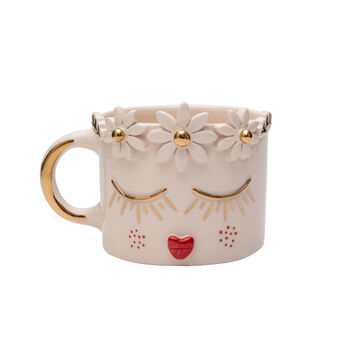 Golden Blossoms Mug With 24ct Gold And Daisy Crown, 2 of 2