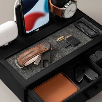 Wooden Charging Station For Men The Hub, 5 of 7