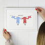 New Baby Twins Personalised Print, thumbnail 1 of 4