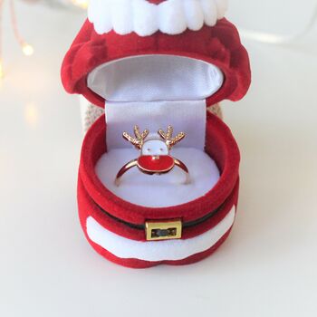Santa Claus Ring Box With Rudolph Ring, 3 of 5