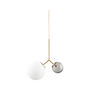 Twice Opal And Grey Glass Orb Pendant Light, thumbnail 4 of 4