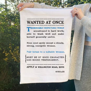 'Wanted: For Washing Up Duties' Tea Towel Gift For Husband, 2 of 4