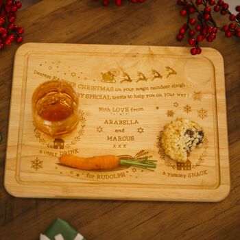 Personalised Christmas Eve Reindeer Treat Board, 7 of 11