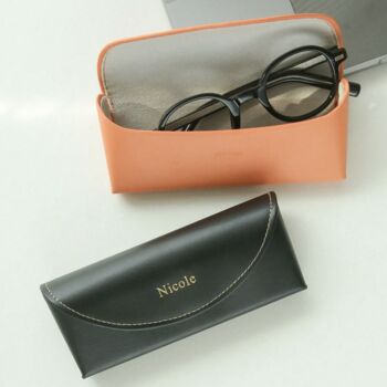 Personalised Embossed Faux Leather Glasses Case Sunglasses, 4 of 6