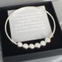60th Birthday Sparkly Beads Handmade Silver Bangle, thumbnail 6 of 6