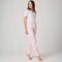 Women's 'Shell Pink' Satin Stripe Cotton Pyjama Trousers, thumbnail 2 of 4