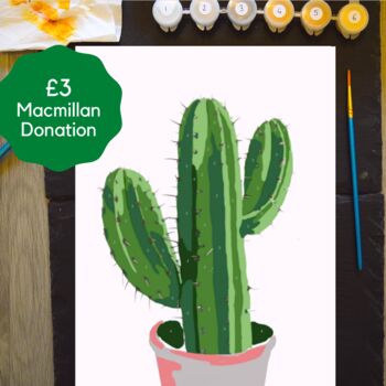 Cactus Painting By Numbers Kit, 2 of 5