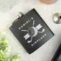 Personalised Golf Black Hip Flask, thumbnail 3 of 7