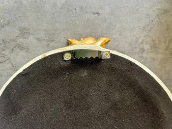 16cm Small Round Gold Floral Decorative Wall Mirror Cream, 5 of 9