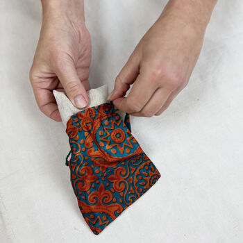 Fair Trade Recycled Sari Fabric Refillable Lavender Bag, 11 of 12