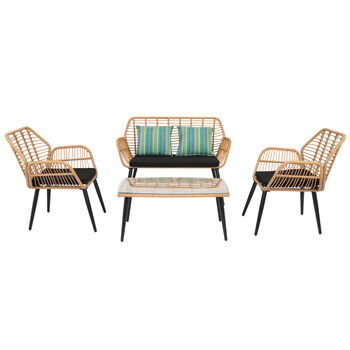 Outdoor Wicker Rattan Chair Patio Furniture Set, 7 of 12