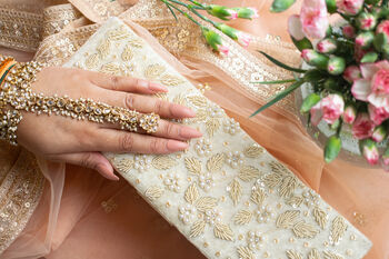 Chaya Cream Velvet Bangle Box, 3 of 7