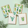 Plantable Seed Paper Cards Four Pack Cactus, thumbnail 1 of 2