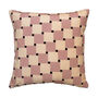 Laurie Check Pink Velvet Cushion, thumbnail 1 of 3