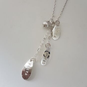 Handmade Silver Family Name Necklace, 5 of 7
