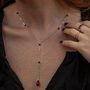 Red Garnet Halloween Single Drop Necklace, thumbnail 3 of 5