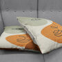 Brown Green Cushion Cover With Abstract Face Pattern, thumbnail 4 of 7