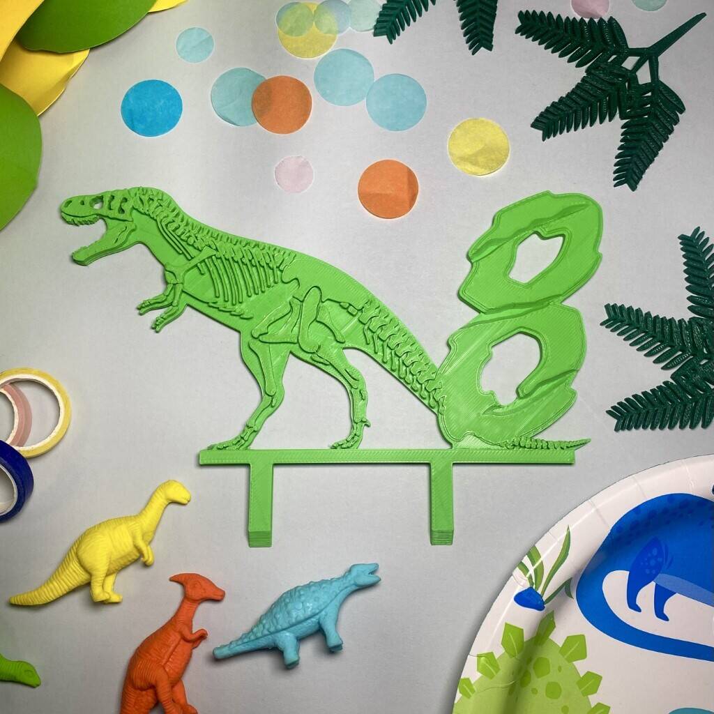 T Rex Number Cake Topper, 1 of 7