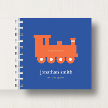 Personalised Kid's Steam Train Small Notebook, 6 of 9