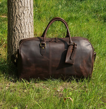 Leather Weekend Bag, 4 of 12