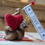 Personalised Valentine Party Animal Sloth Cake Topper, thumbnail 3 of 6