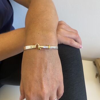 Small Wrist Gold Vermeil Bangle For Mum Gift, 4 of 8