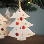 Set Of Three Christmas Tree Decoration Scented Ceramic, thumbnail 3 of 6